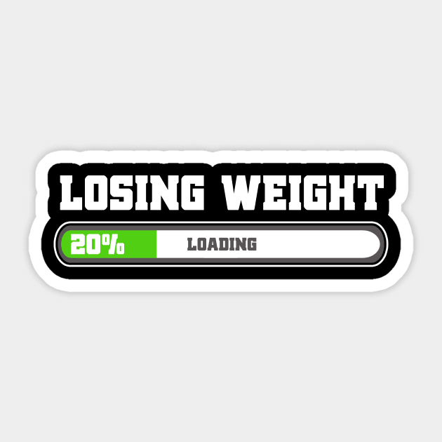 losing weight loading Sticker by MikeNotis